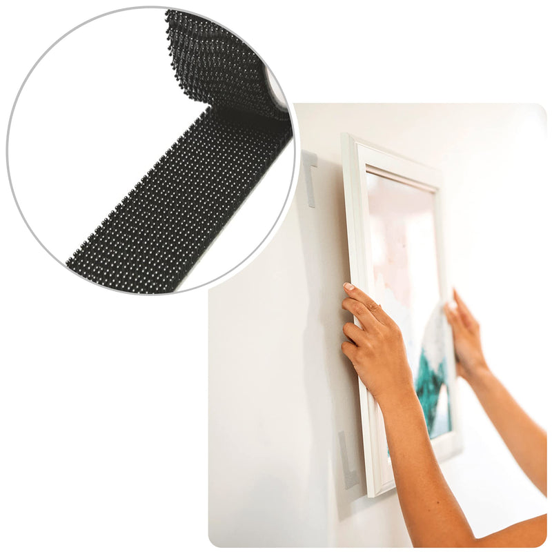 [AUSTRALIA] - Dual Lock SJ3550 1" X 8.2 Ft Reusable Fastener Heavy Duty Adhesive Hook Lock Sticky Black Mounting Tape Black Color for Indoor and Outdoor(3550A) 1" X 8.2Ft