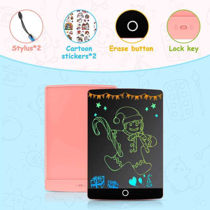  [AUSTRALIA] - Kids Writing Tablet Doodle Board, Colorful Drawing Pad, Electronic Drawing Tablet, Toodler Toys Gifts for Boys Girls Aged 3-8 Years Old, 6-Pack Blue*3 Pink*3