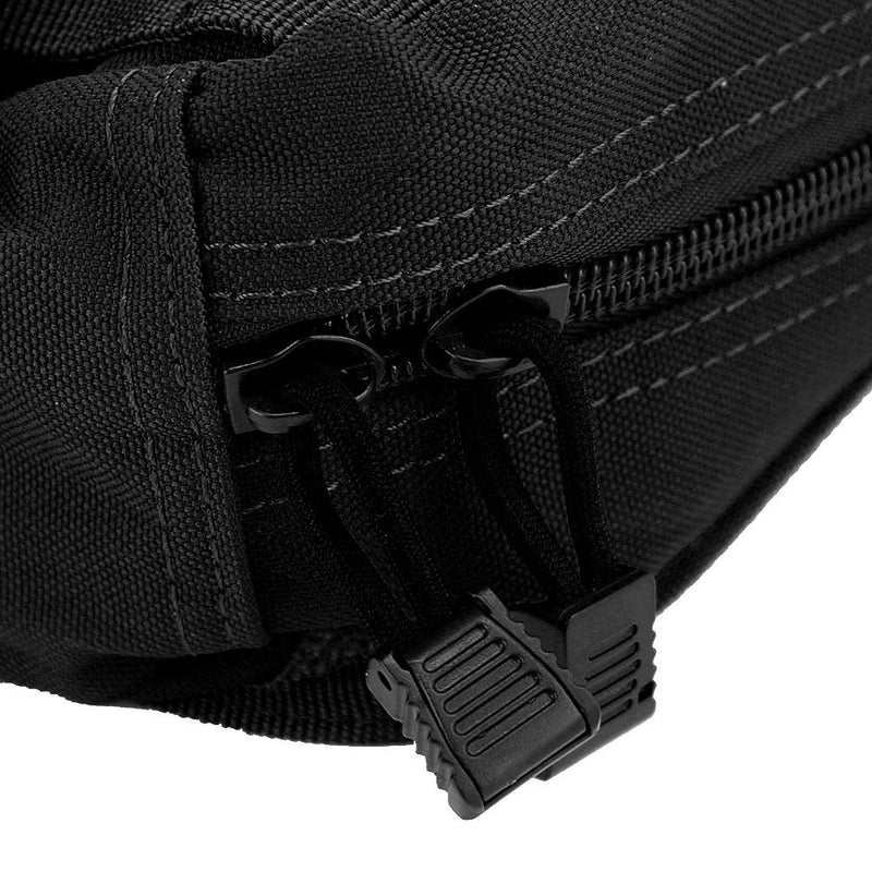  [AUSTRALIA] - Nylon Waterproof MOLLE First Aid Bag Emergency Medicine Storage Bag Suitable for Household, Outdoor Activities to Store Medicines(Black) Black