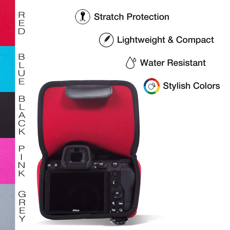  [AUSTRALIA] - MegaGear MG1948 Ultra Light Neoprene Camera Case Compatible with Nikon Z5 - Red