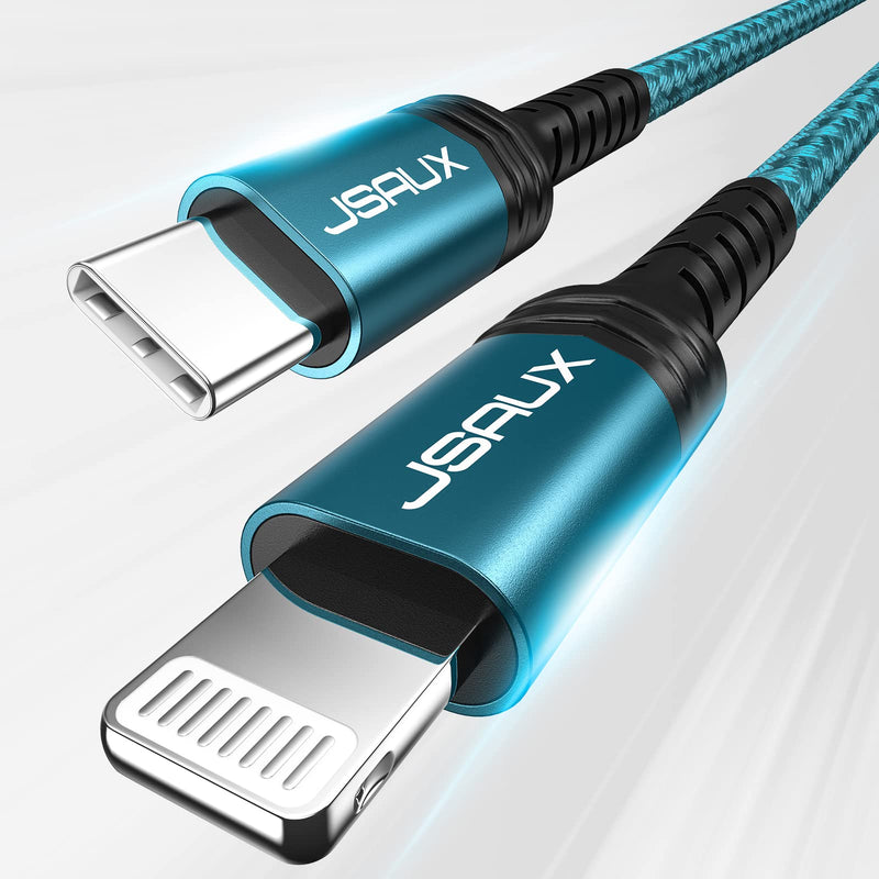  [AUSTRALIA] - JSAUX USB C to Lightning Cable 6FT, [Apple MFi Certified] iPhone 14 Fast Charging Cord USB C iPhone Cable for iPhone 14/14 Plus/14 Pro/14 Pro Max/13/13 Mini/13 Pro/13 Pro Max/12 Pro Max/11/SE-Green Green