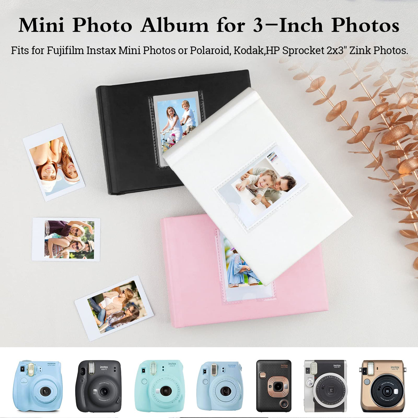  Photo Album for Fujifilm Instax Mini Camera, Polaroid