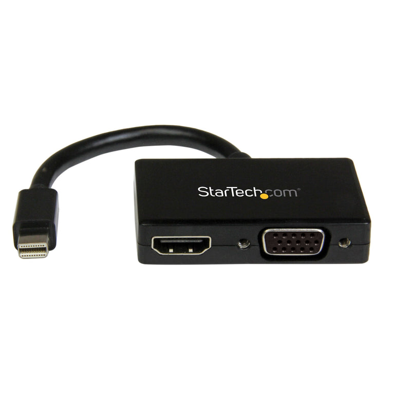  [AUSTRALIA] - StarTech.com Mini DisplayPort to HDMI and VGA - 2 in 1 Travel Adapter - Mini DisplayPort to VGA Adapter - Mini DP to HDMI Dongle - Monitor Adapter (MDP2HDVGA) , Black