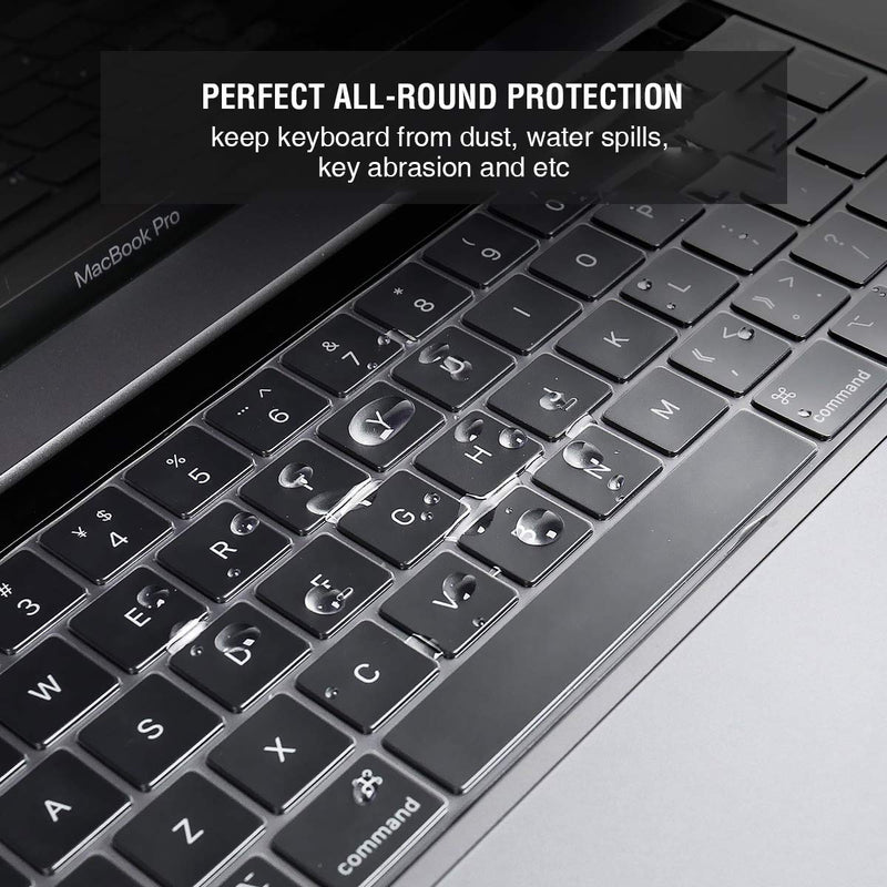  [AUSTRALIA] - EooCoo Compatible with MacBook Pro 13 inch Case 2023 2022 M2 2021-2016 M1 A2338 A2289 A2251 A2159 A1989 A1706 A1708 Plastic Hard Shell Case + Keyboard Cover + Screen Protector + 50 Pcs Sticker, Clear Clear with Sticker