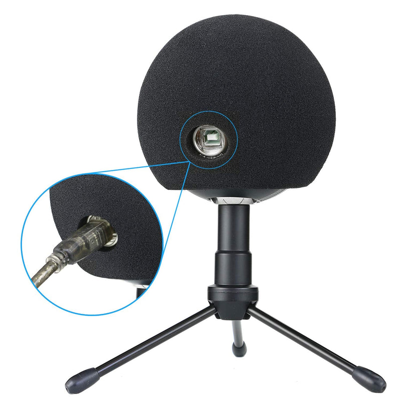  [AUSTRALIA] - YOUSHARES Snowball Pop Filter - Microphone Windscreen Foam Cover Compatible with Blue Snowball iCE Mic Improve Audio Quality (Black)