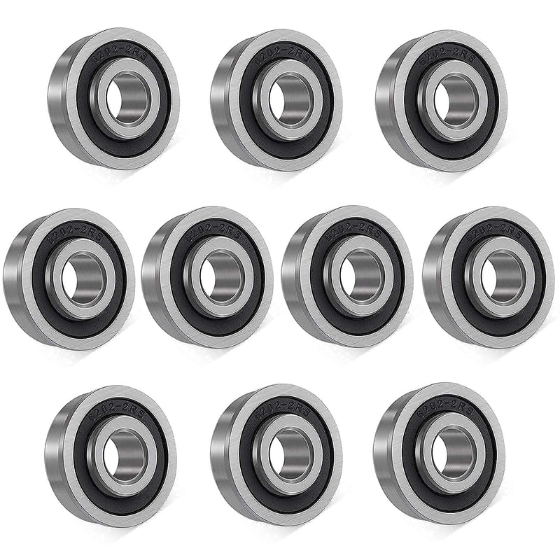  [AUSTRALIA] - 10 Pack Flanged Ball Bearings 5/8" x 1-3/8" x 1/2", Pre Lubricated, for Lawn Mower, Wheelbarrows, Carts & Hand Trucks Wheel Hub, Replacement for JD AM118315, AM35443, Stens 215-038, 215-061 Etc ID 5/8" x OD 1-3/8"