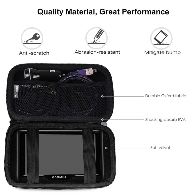  [AUSTRALIA] - MoKo 7-Inch GPS Carrying Case, Portable Hard Shell Protective Pouch Storage Bag for Car GPS Navigator Garmin / Tomtom / Magellan with 7" Display - Black 7 inch