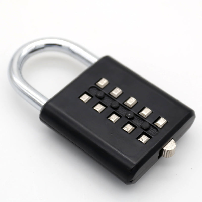  [AUSTRALIA] - MIONI 10 Digit Push Button Combination Padlock, 5 Digit Locking Mechanism,Blue (2 Black) 2 black