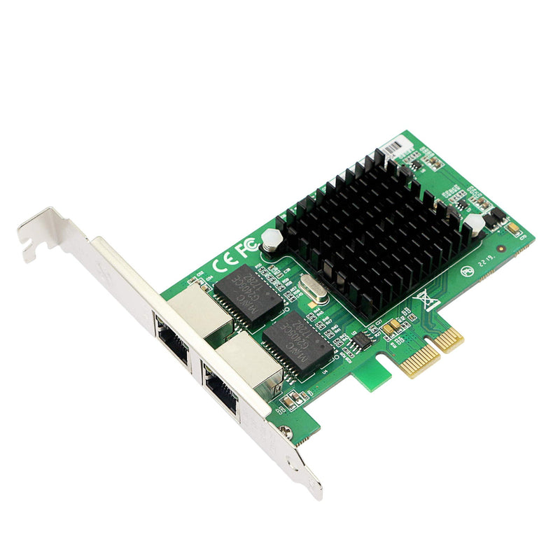  [AUSTRALIA] - CERRXIAN Dual Port Gigabit Ethernet PCI Express PCI-E 1x Slot Network Card NIC 10/100 / 1000 Mbps with Low Profile Bracket for Desktop PC