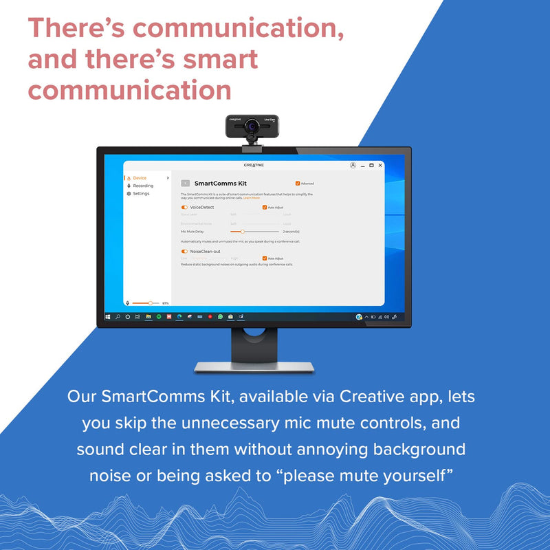  [AUSTRALIA] - Creative Live! Cam Sync V3 2K QHD USB Webcam with 4X Digital Zoom (4 Zoom Modes from Wide Angle to Narrow Portrait View), Privacy Lens, 2 Mics, for PC and Mac 2K QHD with SmartComms Kit