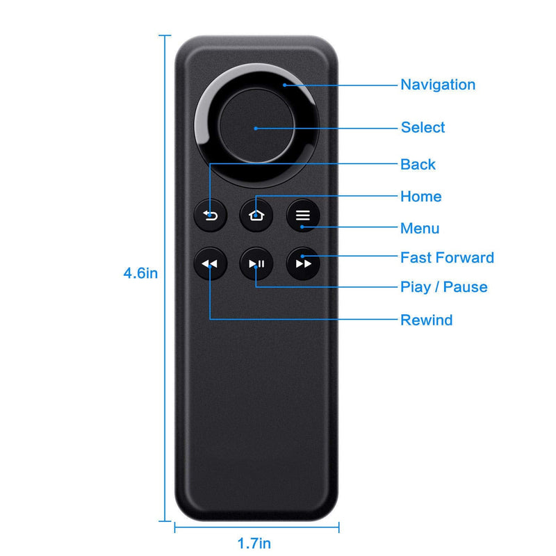  [AUSTRALIA] - New Replacement Remote Control CV98LM Compatible with Amazon Fire TV Stick and Fire TV Box W87CUN CL1130 LY73PR DV83YW PE59CV (Without Voice Function)