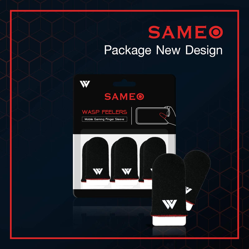  [AUSTRALIA] - SAMEO Gaming Finger Sleeves for Mobile Game Controllers (Pack of 3 Pair) Anti-Sweat Breathable Seamless Thumb Finger Sleeve for League of Legend, PUBG, Rules of Survival, Knives Out (Black) Black