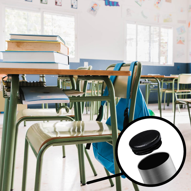  [AUSTRALIA] - Prescott Plastics 1.25" Inch Round Plastic Plug Insert (20 Pack), Black End Cap for Metal Tubing, Fence, Glide Insert for Pipe Post, Chairs and Furniture 20