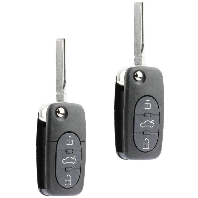  [AUSTRALIA] - Replacement Keyless Entry Remote Flip Key Fob fits 1998 1999 2000 2001 VW Beetle, Golf, Jetta, Passat (HLO1J0959753F, Set of 2) 2 x 753F