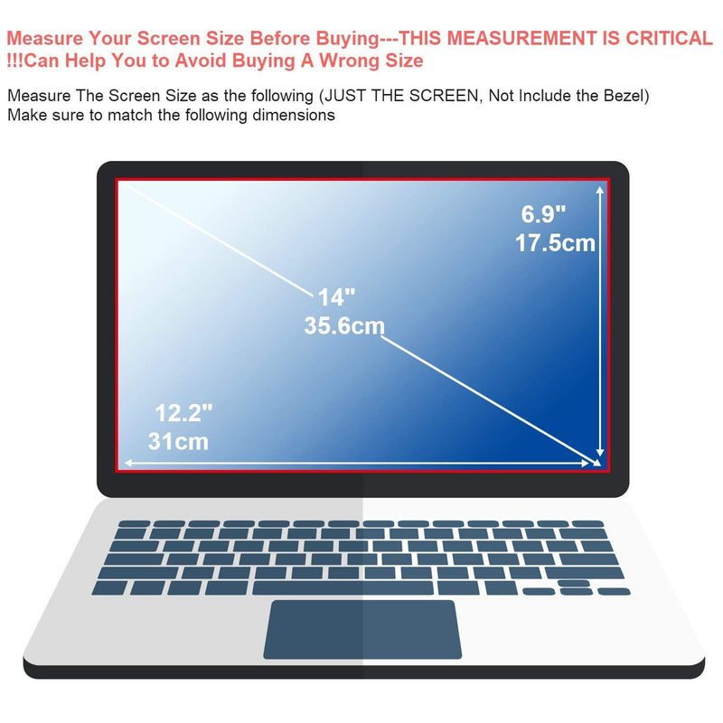 [AUSTRALIA] - 2-Pack 14 Inch Screen Protector -Blue Light and Anti Glare Filter, FORITO Eye Protection Blue Light Blocking & Anti Glare Screen Protector for 14" with 16:9 Aspect Ratio Laptop