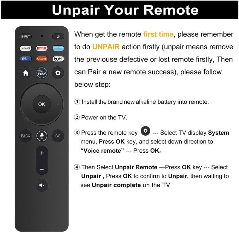  [AUSTRALIA] - New Replacement Voice Remote XRT260 fit for Vizio M-Series Smart TV M75Q6-J03 M50Q7-J01 P65Q9-J01 P75Q9-J01 M58Q7-J01 M65Q7-J01 M70Q7-J03 M75Q7-J03 M43Q6-J04 M50Q6-J01 M55Q6-J01 M65Q6-J09 M70Q6-J03