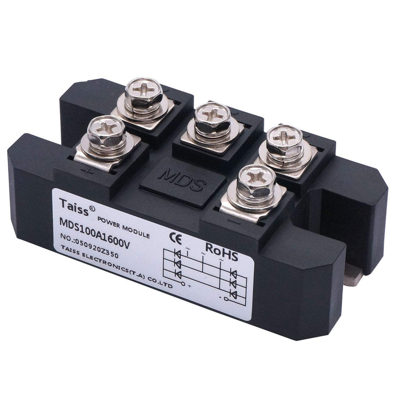  [AUSTRALIA] - Taiss Bridge Rectifier 100A 1600V 5 Terminals 3 Phase Diode Module rectifier MDS-100A