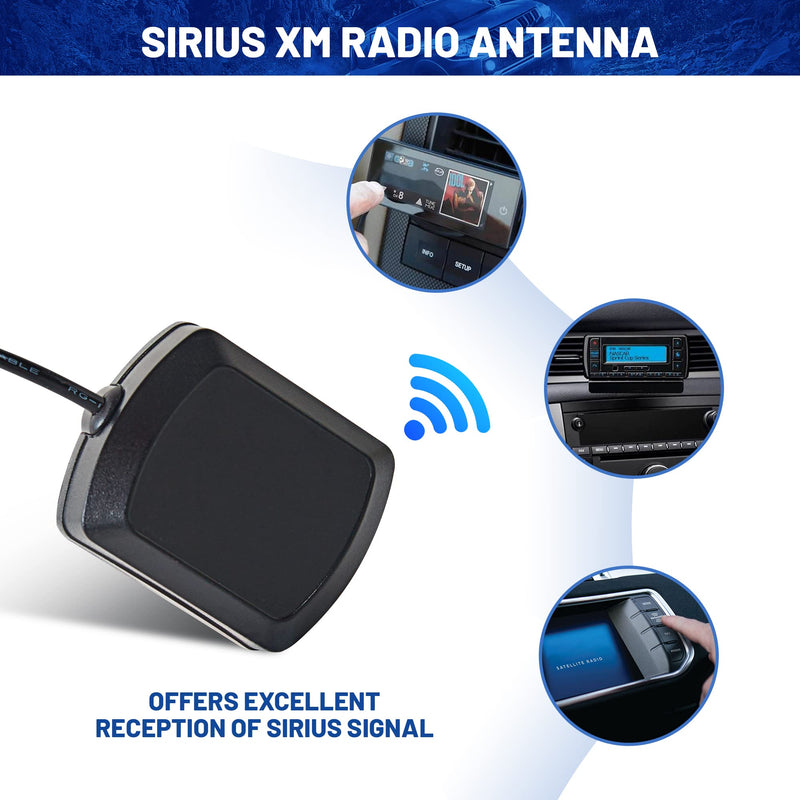  [AUSTRALIA] - Anina 4 Ft Magnetic Sirius XM Satellite Radio Antenna for Trucks RV Sirius XM Radio Receiver，Docks, and Cradles with SMB Connector
