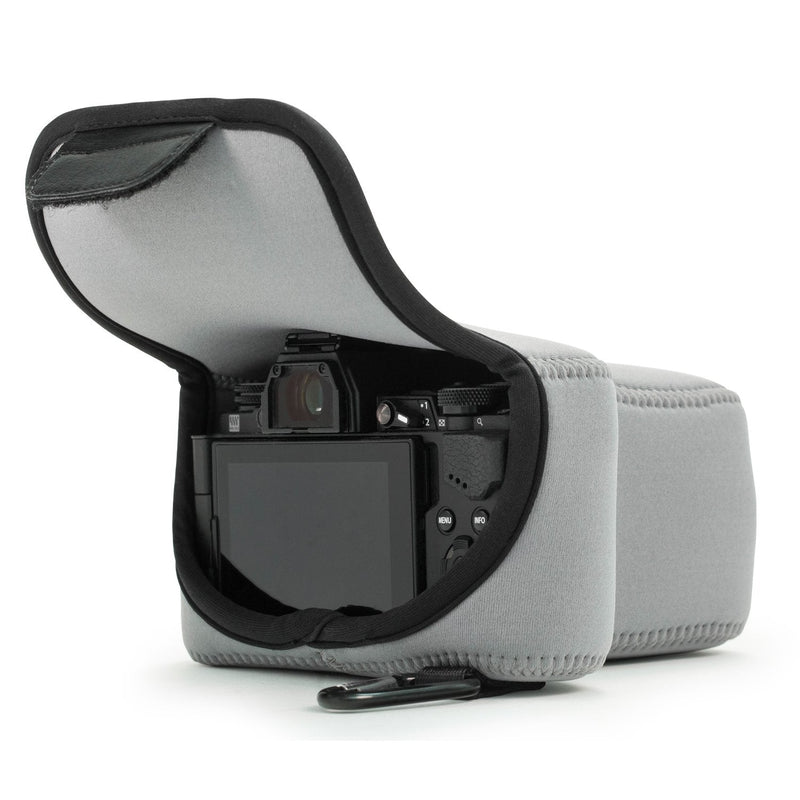  [AUSTRALIA] - MegaGear Ultra Light Neoprene Camera Case Compatible with Olympus OM-D E-M5 Mark III, E-M5 Mark II 12-40mm Gray