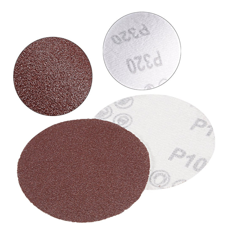  [AUSTRALIA] - uxcell 50Pcs 3 Inch Hook and Loop Sanding Disc 100 Grits Flocking Sandpaper for Random Orbit Sander Brown