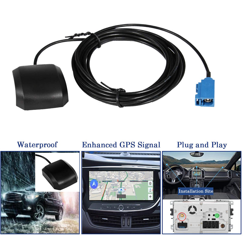 Anina Car GPS Navigation Active Antenna Compatible with GMC,Chevy,Cadillac,Buick with Fakra C Connector Waterproof Magnetic Base - LeoForward Australia