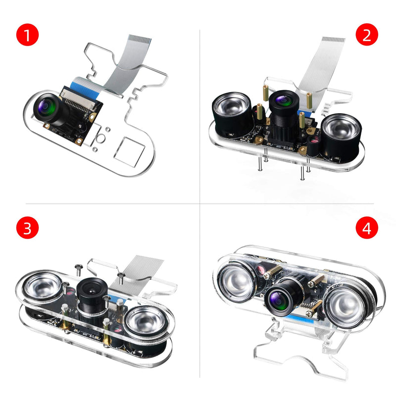  [AUSTRALIA] - Smraza Camera Module for Raspberry Pi 4 with 5MP 1080p OV5647 Video Webcam Supports Night Vision Camera Module Compatible with Raspberry Pi 3 B+ / 3B / 2 Model B B+