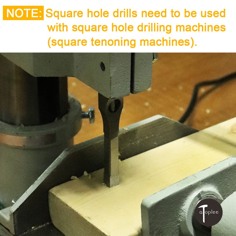  [AUSTRALIA] - ATOPLEE Square Hole Drill Bits,HSS Mortising Chisel Set for Woodworking,5/16 3/8 1/2 Inch (All of Sizes) All of sizes