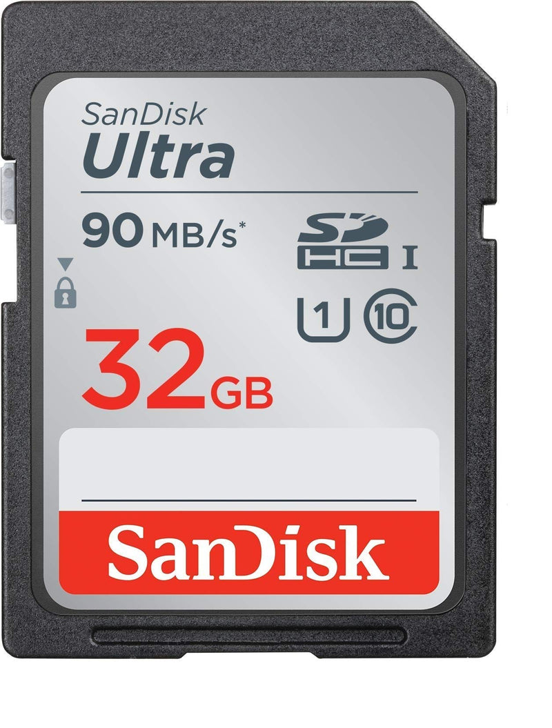 SanDisk 32GB SD Ultra SDHC Memory Card works with Canon Powershot ELPH 180, 190, SX420 IS, SX410, SX610 Camera UHS-I Class 10 Bundle with Everything But Stromboli Card Reader (SDSDUNR-032G-GN6IN) - LeoForward Australia