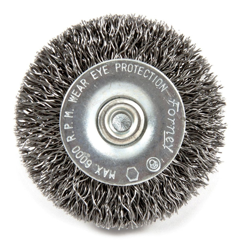  [AUSTRALIA] - Forney 72727 Wire Wheel Brush, Coarse Crimped with 1/4-Inch Hex Shank, 2-Inch-by-.012-Inch