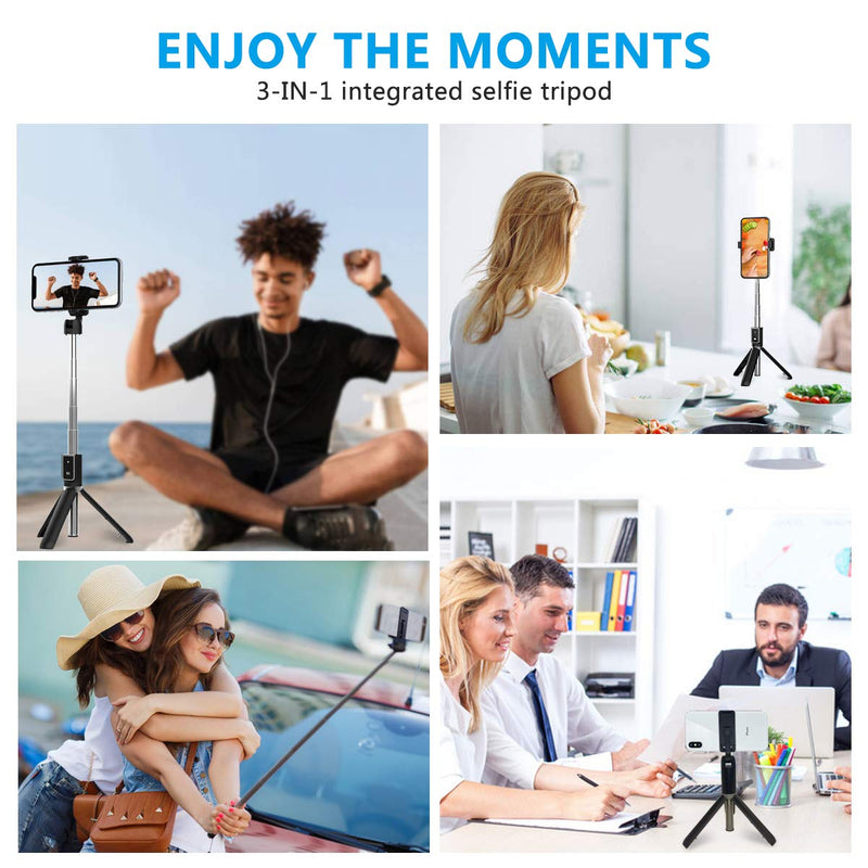  [AUSTRALIA] - Selfie Stick Tripod, Extendable Selfie Stick with Detachable Wireless Remote and Tripod Stand Selfie Stick for iPhone pro/11/11 pro/X/8/7/6s/6,Samsung Galaxy S10/S9/S8/S7/Note 9/8,Huawei and More