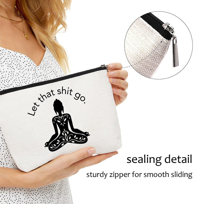 Yoga Gifts, Let That Go,Funny Yoga Gifts,Makeup bag,Storage bag - Zen Gift- Motivational Yoga Gifts for Women - LeoForward Australia