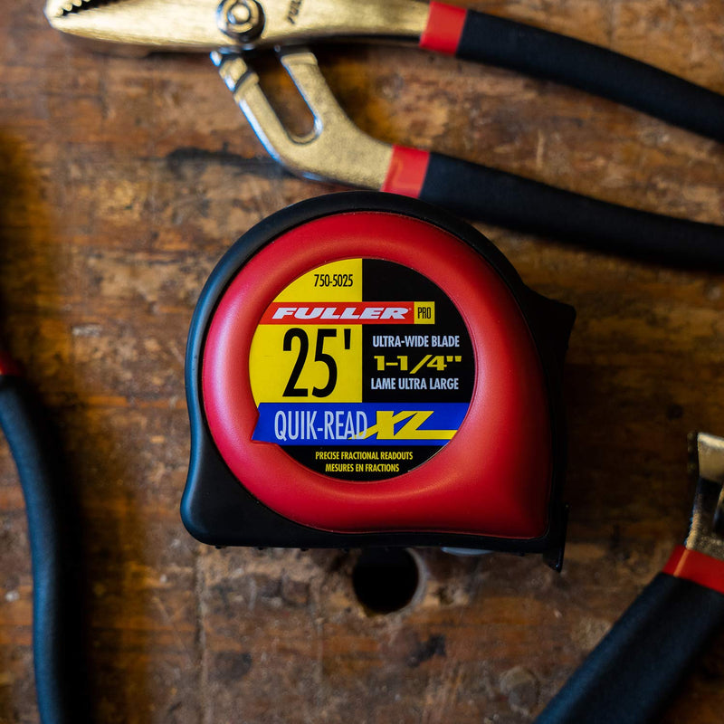  [AUSTRALIA] - Fuller Tool 750-5025 25 Feet Heavy Duty XL Tape Measure, Retractable Measuring Metric Tape