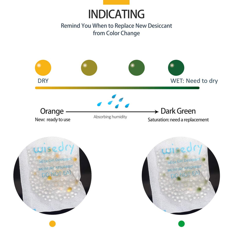  [AUSTRALIA] - 5 Gram [60 Packs] Food Grade Silica Gel Packs Rechargeable Desiccant Dehumidifiers Pouches with Color Indicating Beads Reusable Moisture Absorbers for Food Storage 5 Grams x 60 Packs
