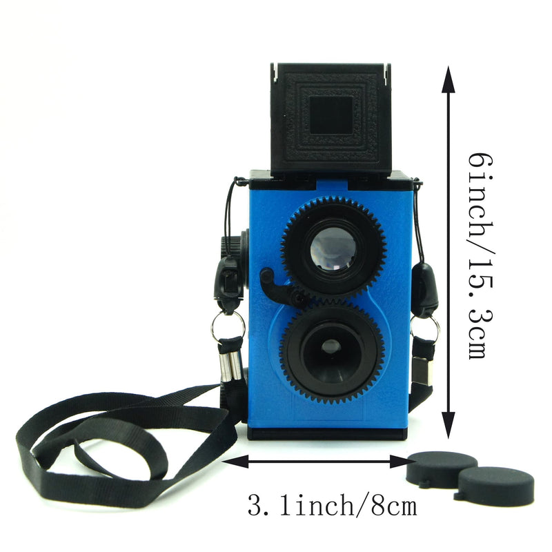  [AUSTRALIA] - Film Camera,Twin Lens Reflex(TLR),135Film Camera,Use 35mm Film,Reusable Camera (Navy Blue) navy blue