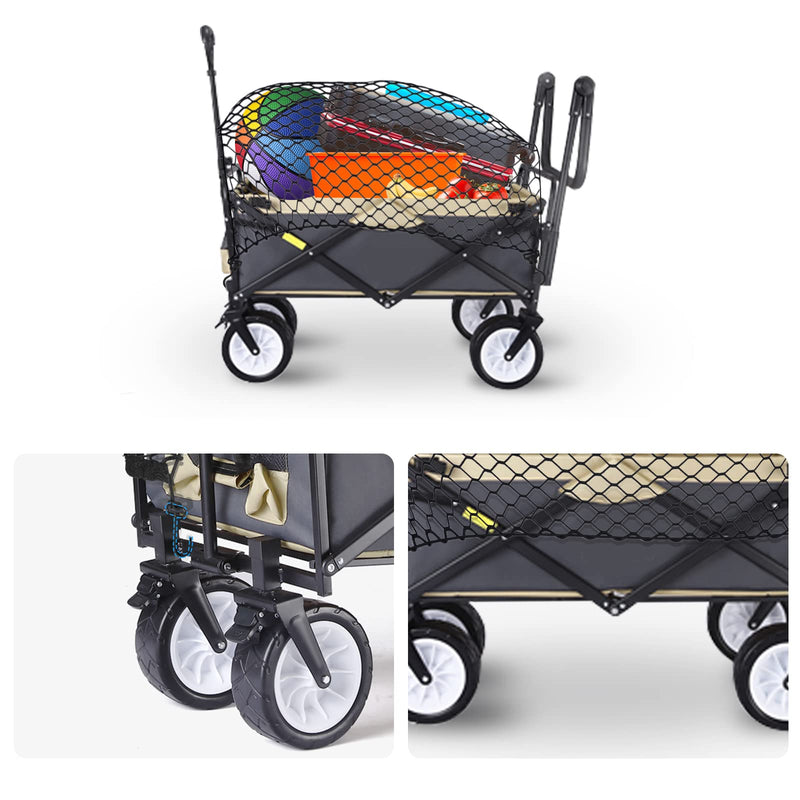  [AUSTRALIA] - SUDIWEI Wagon Cover Wheelbarrows Cargo Net Cargo Net for Utility Folding Wagon Wagon Net for Beach Cart Garden Cart Wagon Net Folding Outdoor Utility Cargo 38"X32"