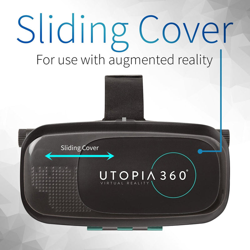  [AUSTRALIA] - Utopia 360° VR Headset | 3D Virtual Reality Headset for VR Games, 3D Movies, and VR Apps - Compatible with iPhone and Android Smartphones (2018 Virtual Reality Headset Model)