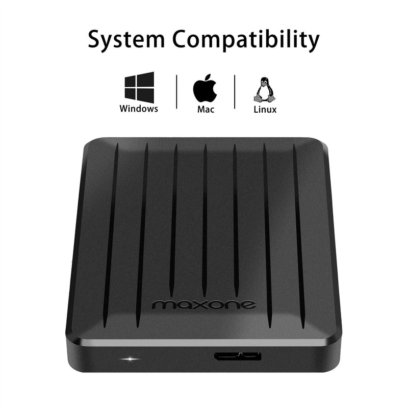  [AUSTRALIA] - 1TB External Hard Drive - Maxone Upgrade 2.5'' Portable HDD USB 3.0 for PC, Laptop, Mac, Xbox one and PS4 - Black 1TB