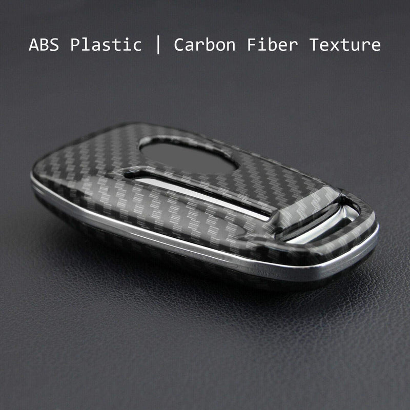  [AUSTRALIA] - Partol Keyless Smart Key Fob Cover Case Black Glossy Carbon Fiber Finish Key Fob Shell for Ford Fusion Mustang Edge F150 F250 Explorer Mondeo Lincoln MKZ MKC MKX Ford Lincoln