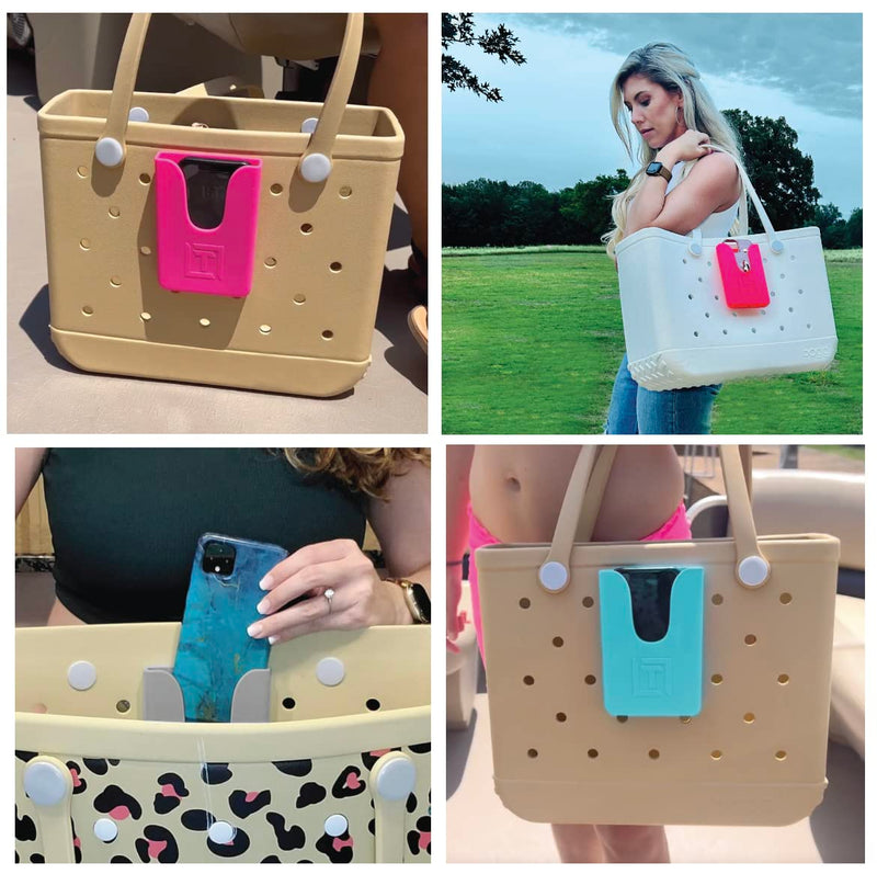  [AUSTRALIA] - Tributary Brands - Phone Holder Compatible with Bogg Bag - Universal and Made of Silicone Grey