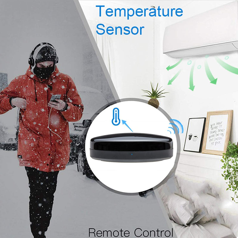  [AUSTRALIA] - Upgraded Smart WiFi-IR Remote Control Universal-Hub with Built-in Temperature and Humidity Sensor,Compatible with Alexa for TV DVD AC STB etc IR with Built-In Temperature and Humidity Sensor R6
