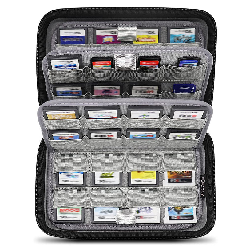  [AUSTRALIA] - sisma 64 Game Card Holder Storage Case for Nintendo 3DS 2DS DS Game Cartridges - Black