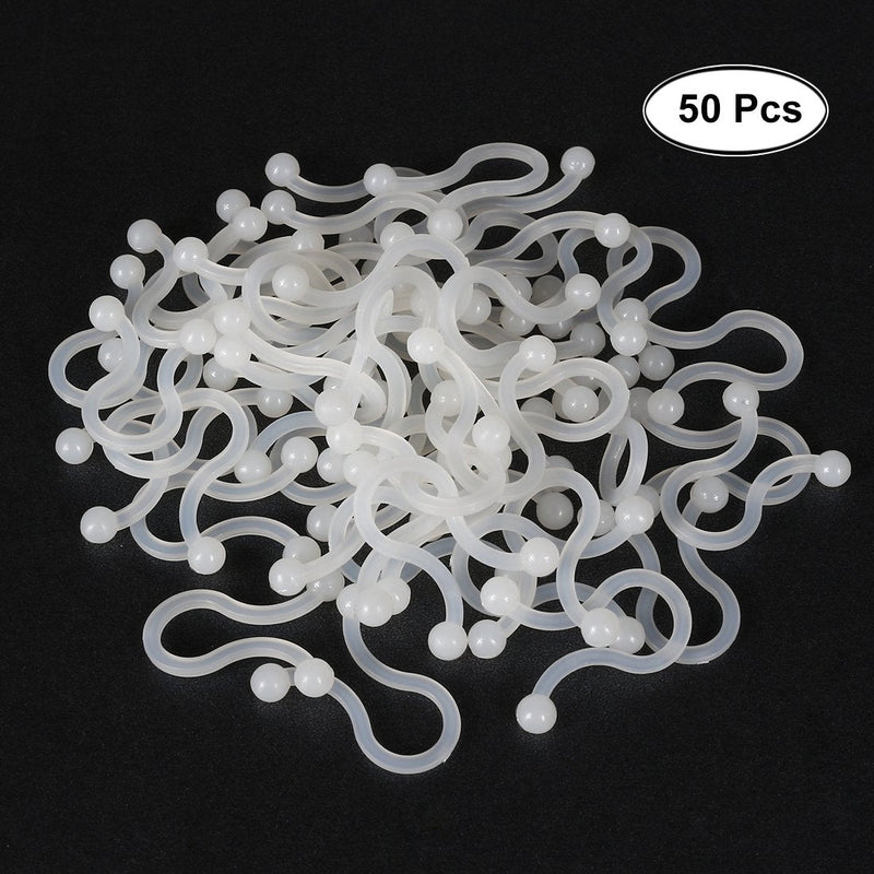  [AUSTRALIA] - uxcell Uxcell 50pcs Twist Lock Cable Wire Ties Nylon U Shape 10.5mm Dia White