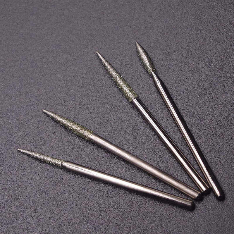 Wolfride 30Pcs Diamond Burr Set Diamond Drill Bit for Gemstone, Sea Shell, Glass, Ceramic, Metal - LeoForward Australia