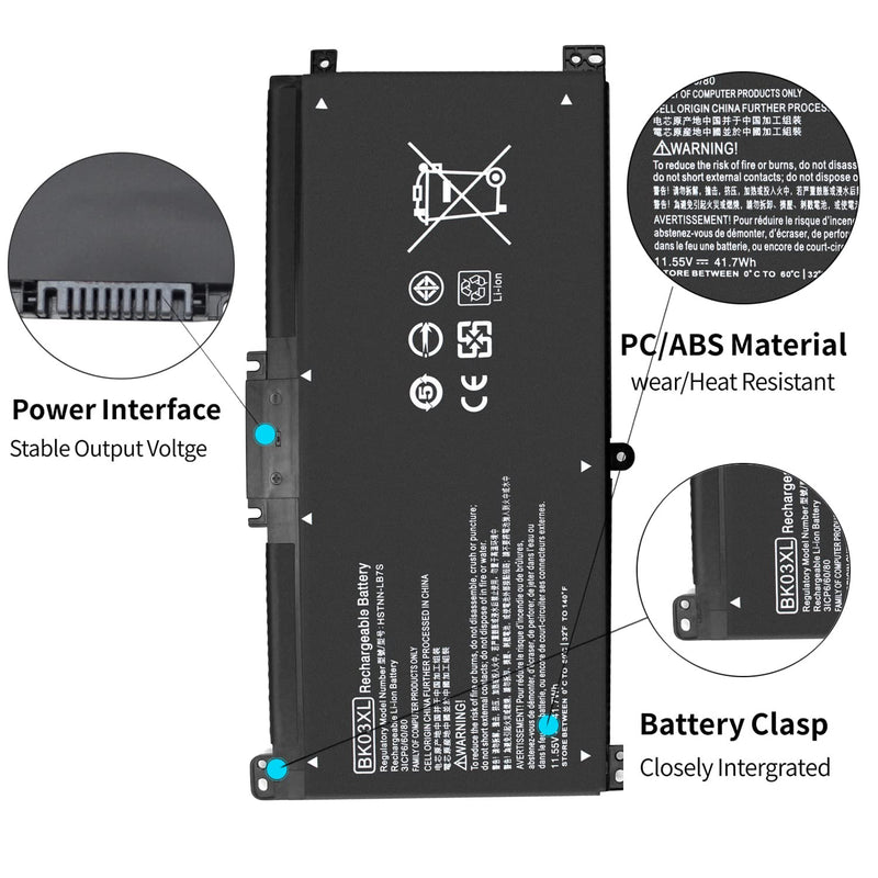  [AUSTRALIA] - BK03XL 916811-855 Battery for HP Pavilion X360 14-ba0xx 14-ba1xx 14m-ba0xx 14m-ba1xx 14-ba253cl 14m-ba011dx 14m-ba013dx 14m-ba114dx 14m-ba015dx 14-ba125cl 14-ba153cl 14-ba051cl 14-ba175nr 916812-855