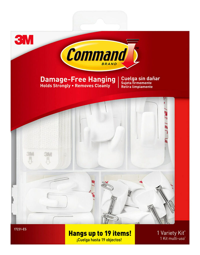  [AUSTRALIA] - Command Variety Pack, Picture Hanging Strips, Wire Hooks and Utility Hooks, Damage Free Hanging Variety Pack for Up to 19 Christmas Decorations, 1 Kit General Purpose