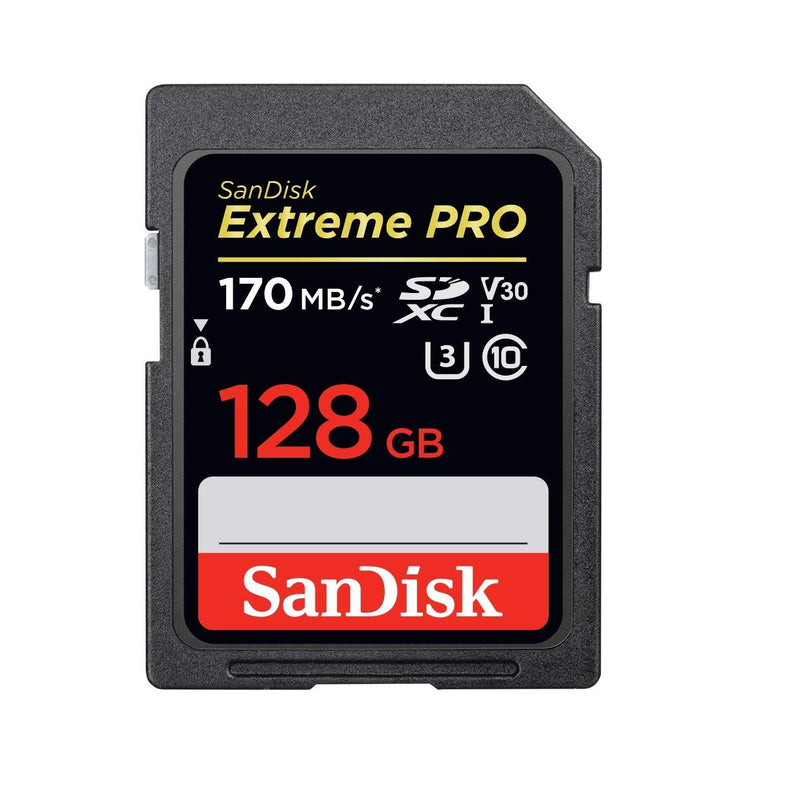  [AUSTRALIA] - SanDisk 128GB SDXC Extreme Pro Memory Card Bundle Works with Sony Alpha a6000 Mirrorless Camera (ILCE-6000) 4K V30 (SDSDXXY-128G-GN4IN) Plus (1) Everything But Stromboli (TM) Combo Card Reader Class 10 128GB
