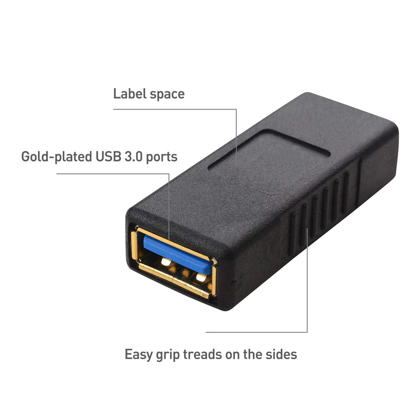  [AUSTRALIA] - Cable Matters 2-Pack USB 3.0 Coupler USB Female to Female Adapter Gender Changer