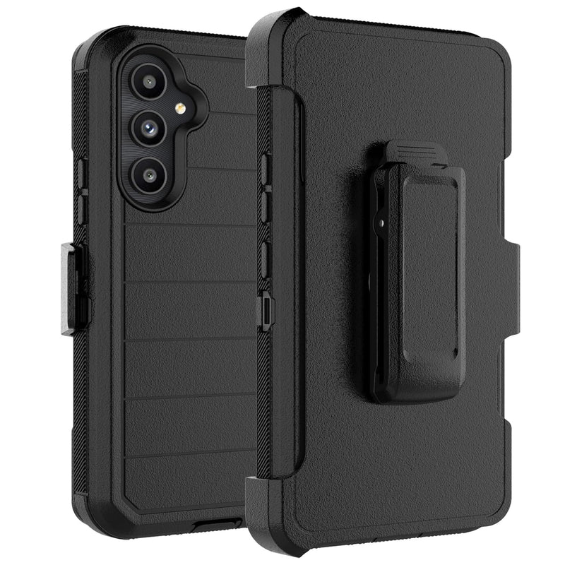  [AUSTRALIA] - Takfox Galaxy A54 5G Case, for Samsung A54 5G Belt Clip Holster Phone Case with [Built-in Screen Protector] Kickstand Protective Rugged Heavy Duty Shockproof Dustproof Durable Cover-Black/Black Black/Black