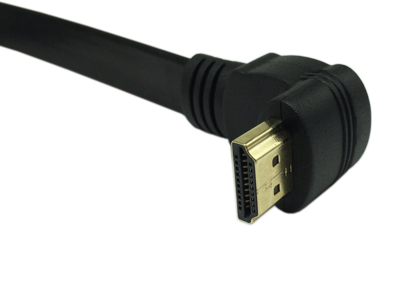 LEMENG 1FT Flat Slim High Speed HDMI Extension Cable A Female to 90 Degree Up Angle A Male Cable - LeoForward Australia