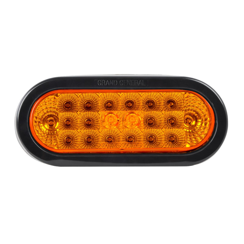  [AUSTRALIA] - GG Grand General 77040BP Spyder 6” Oval LED Park/Turn/Clearance Includes Light, Grommet & Pigtail for Trucks, Trailers, RVs, Utility Vehicles Amber/Amber